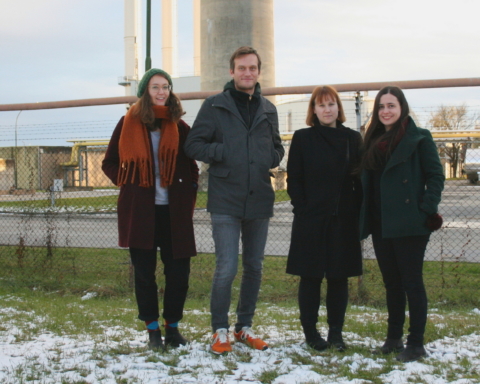 Von links nach rechts: Bianca Rexeis (Lektorin), Raffael Hiden, Julia Knaß, Kathrin Pflegerl (Illustrationen) - Foto: mischen