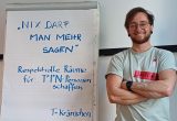 Der Workshop "Nichts darf man mehr sagen" beginnt.