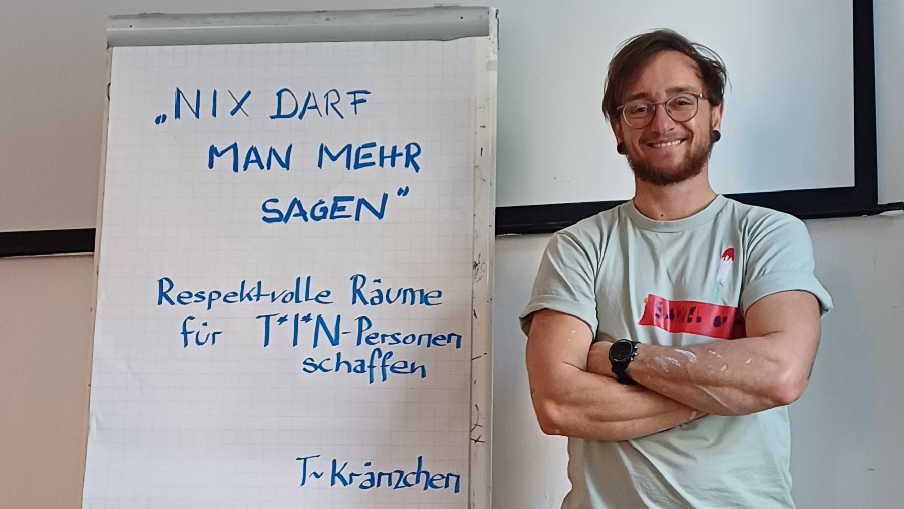 Der Workshop "Nichts darf man mehr sagen" beginnt.