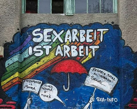 Graffiti auf Hausfassade: "Sexarbeit ist Arbeit"